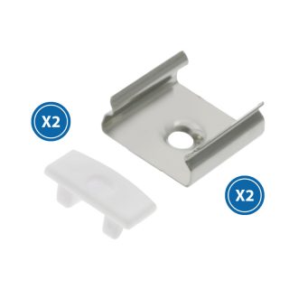 Pack 2 Tapones y 2 grapas para Perfil LM3707 - NLM3707A