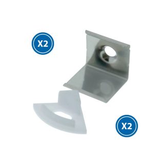 Pack 2 Tapones y 2 grapas para Perfil LM3713 - NLM3713A