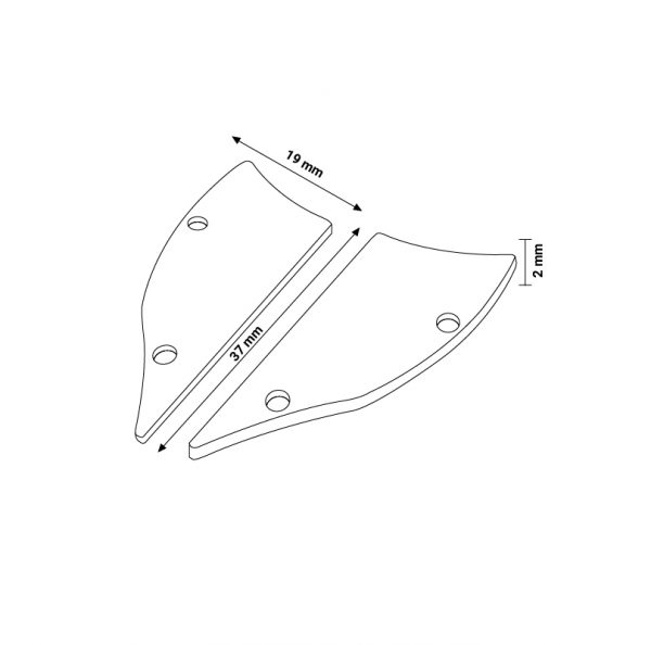 Pack 2 Tapones para Perfil LM3833 - NLM3833A - Imagen 2
