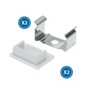 Pack 2 Tapones y 2 grapas para Perfil LM3727 - NLM3727A