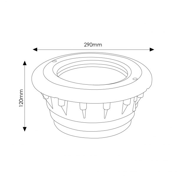 Nicho para Bombilla Piscina Empotrable PAR56 IP68 para Hormigón y Liner - NLM6424 - Imagen 2