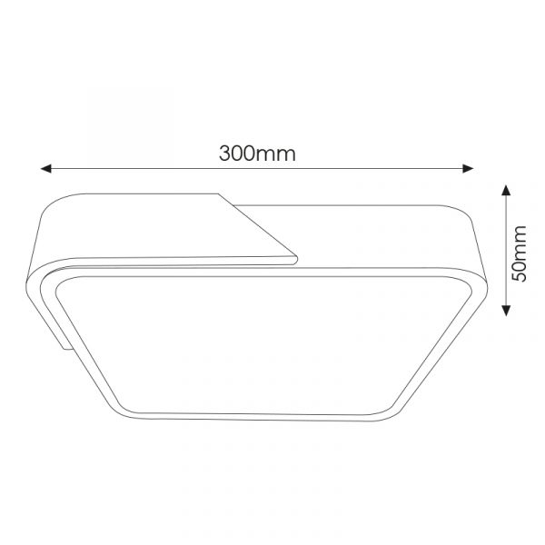 Plafon LED White Wood Square 24W - N - Imagen 2
