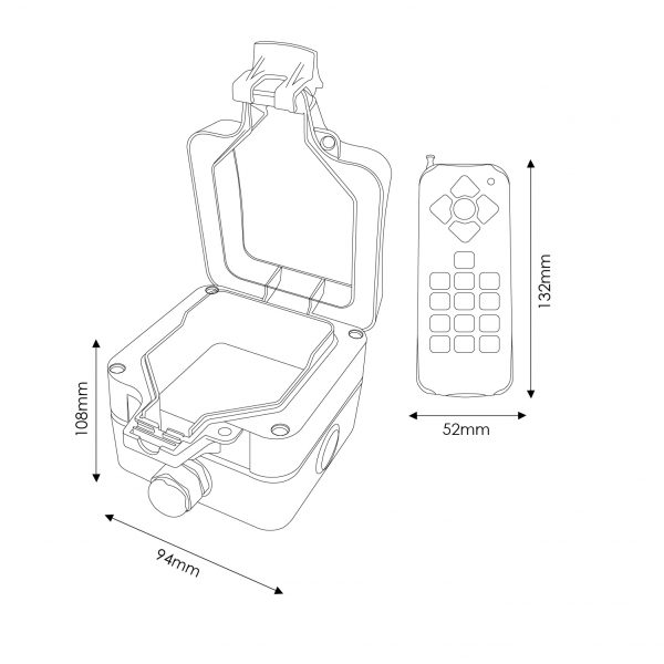 Caja de control RGB+RGBW de dos cables para Piscina - NLM6423 - Imagen 2