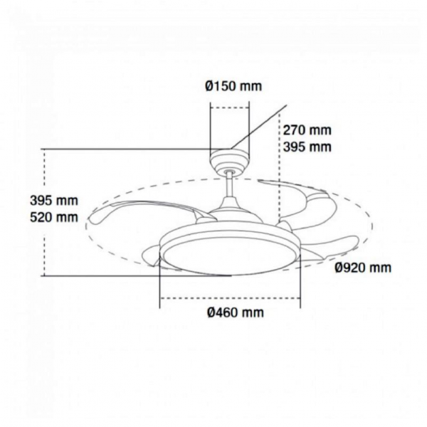 Ventilador de techo LED Black II Yeray - NLM8819 - Imagen 2
