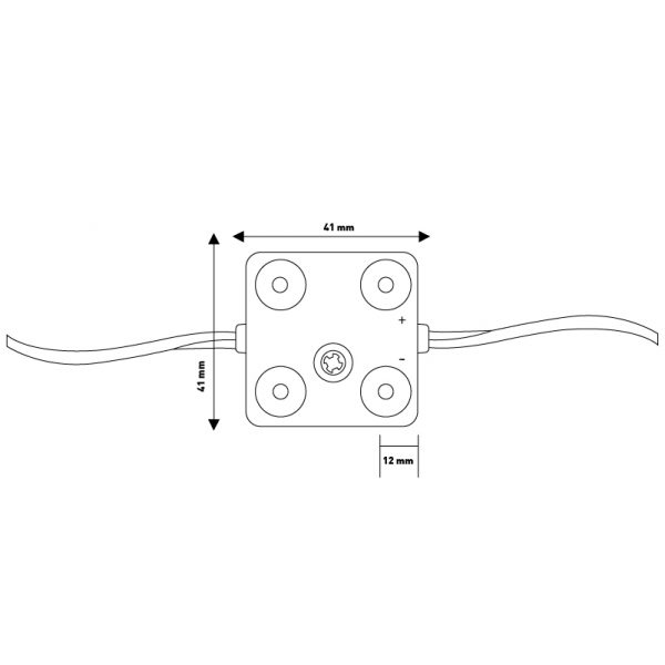 Cadena de 20 Módulos de 4 LED SMD Samsung 12V DC 2W - NLM7162 - Imagen 2