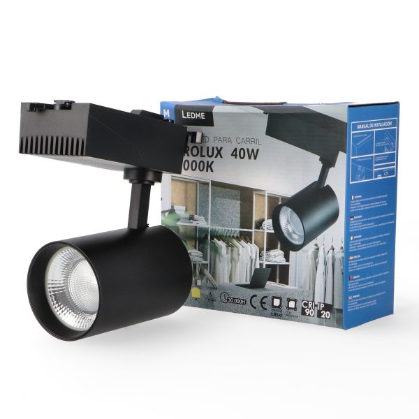 Foco LED para carril Prolux Negro 40W Monofásico - DSC - N - Imagen 3
