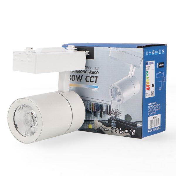 Foco LED para carril Clean 30W Monofásico CCT - NLM3163 - Imagen 3
