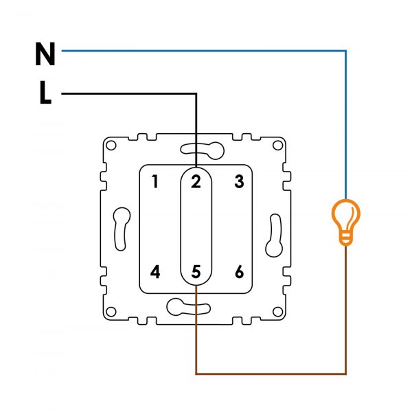 Interruptor Simple Pulsador con Indicador luminoso - EP - N - Imagen 2