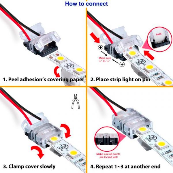 Conector de Hipopótamo para Tira LED y cable IP65 10MM 4PIN - DSC - NLM2911 - Imagen 3