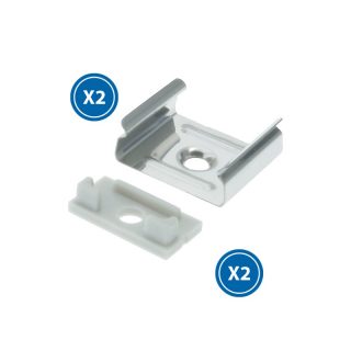 Pack 2 Tapones y 2 grapas para Perfil LM3753 - NLM3753A
