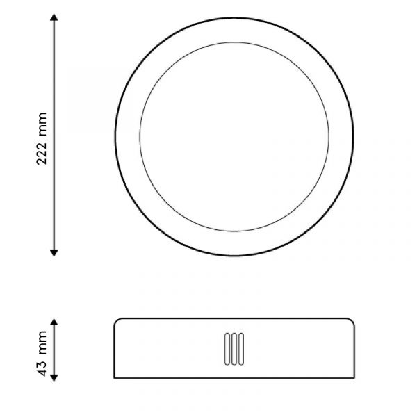 Panel de Superficie Circular Serie Sensor Light 18W - N - Imagen 2