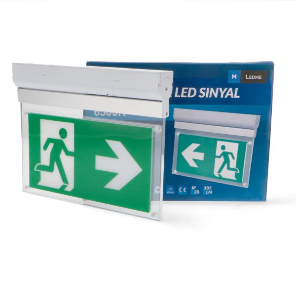 Emergencia LED 3W Sinyal Permanente con Cartel Doble Cara y Botón Autotest - NLM1090 - Imagen 3