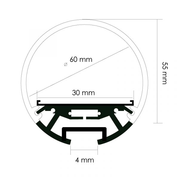 Perfil de aluminio Dylan XL 12/24V 2 metros - NLM3801 - Imagen 2