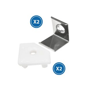 Pack 2 Tapones y 2 grapas para Perfil LM3728 - NLM3728A