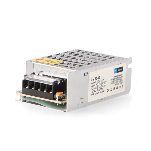 Fuente de alimentación para tiras LED 36W 12VDC - NLM2043