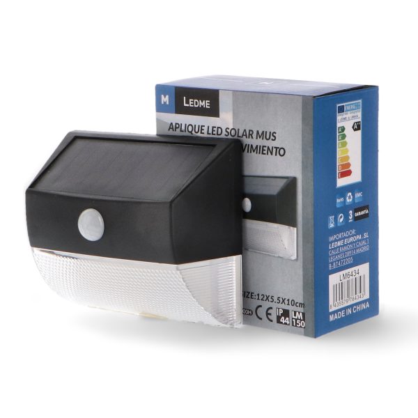 Aplique LED Solar Mus con Sensor Movimiento - N - Imagen 5