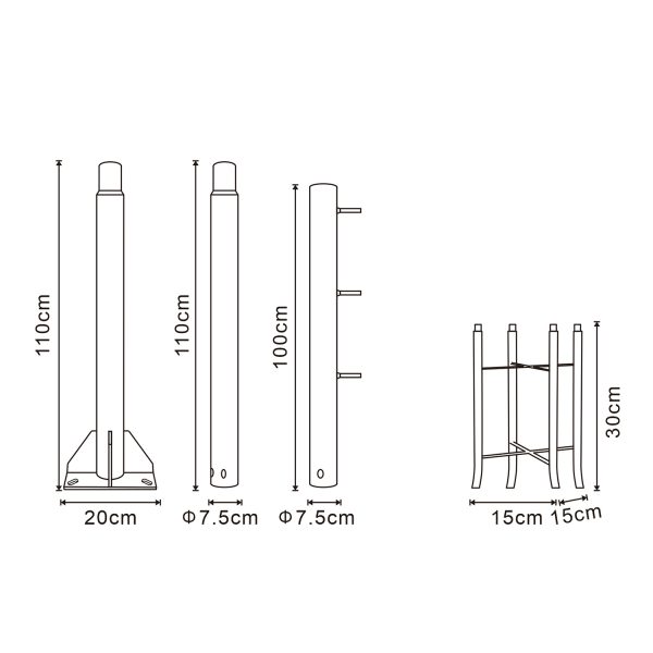 Columna para Guirnalda 3M Desmontable Negro - NLM0064 - Imagen 2