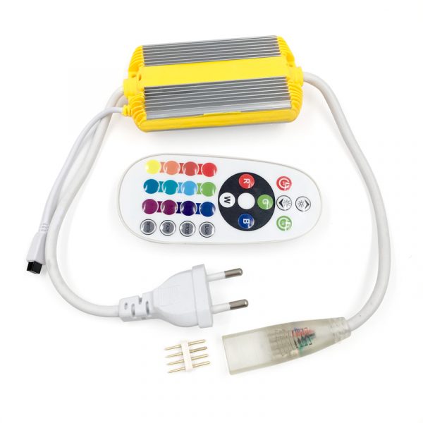 Controlador para tira LED RGB Rozok 220V con mando - DSC - NLM2033