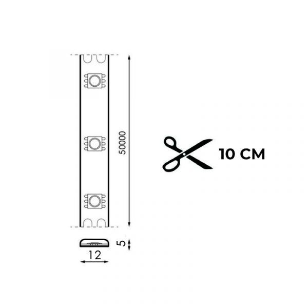Tira de Led 220V AC Smd2835 Ruzok 12W/m IP67 - 20 Metros - N - Imagen 2