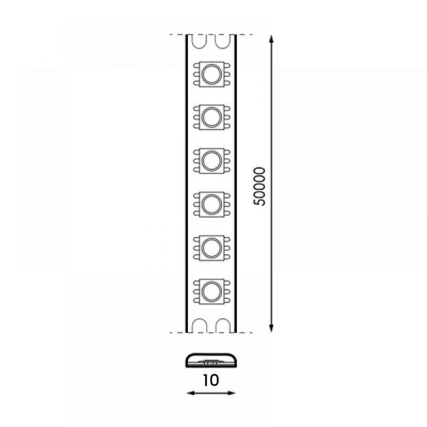 Tira de Led Digital 24V Dc Smd2835 Tips Ip20 120 Led/m – 5 Metros - N - Imagen 2