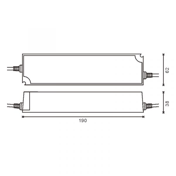 Fuente de alimentación para tiras LED 100W 24VDC IP66 - NLM2533 - Imagen 2