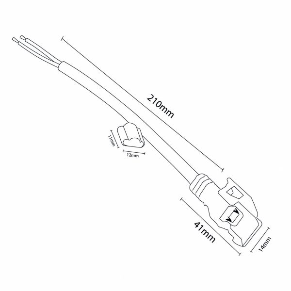 Cable adaptador crimpable para Tira LED 220VAC Ecofast - NLM2658 - Imagen 2