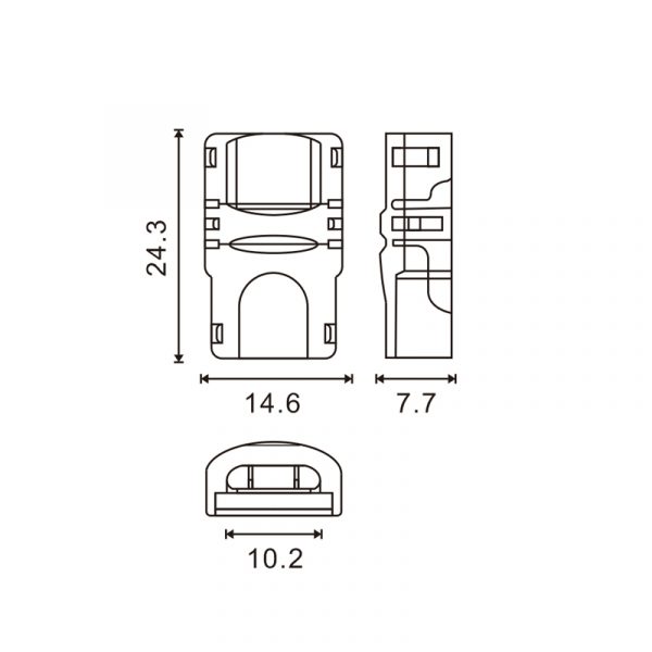 Conector de Hipopótamo para Tira LED y cable IP65 10MM 4PIN - DSC - NLM2911 - Imagen 2