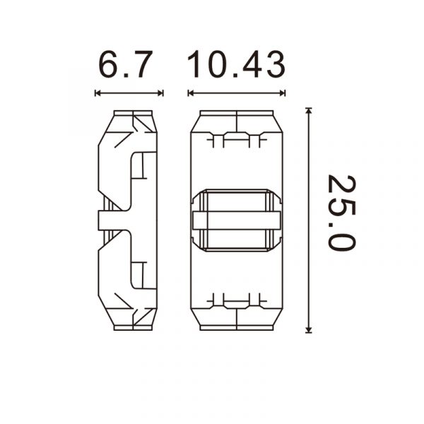 Conector rápido para cable 2 pin en serie - máx. 36V 10A - NLM2920 - Imagen 2