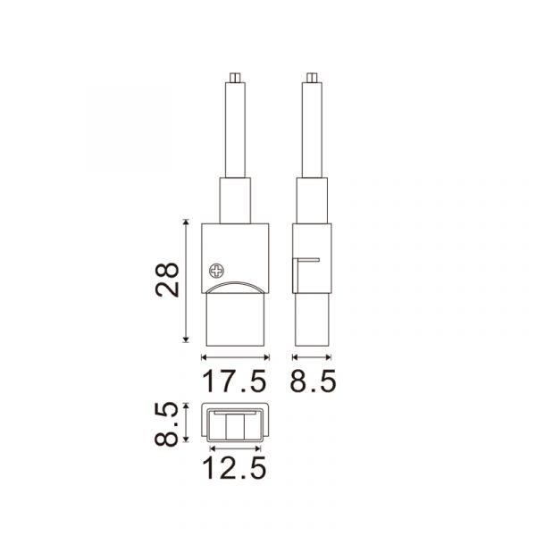 Conector de inicio para Tira LED IP68 12MM out 10MM in 2PIN - NLM2926 - Imagen 2