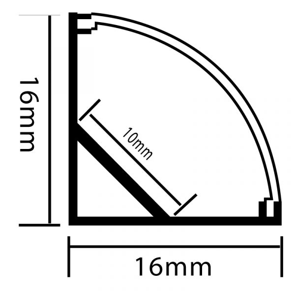 Perfil de aluminio esquina L Lacado Blanco - 2 metros - NLM3742 - Imagen 2