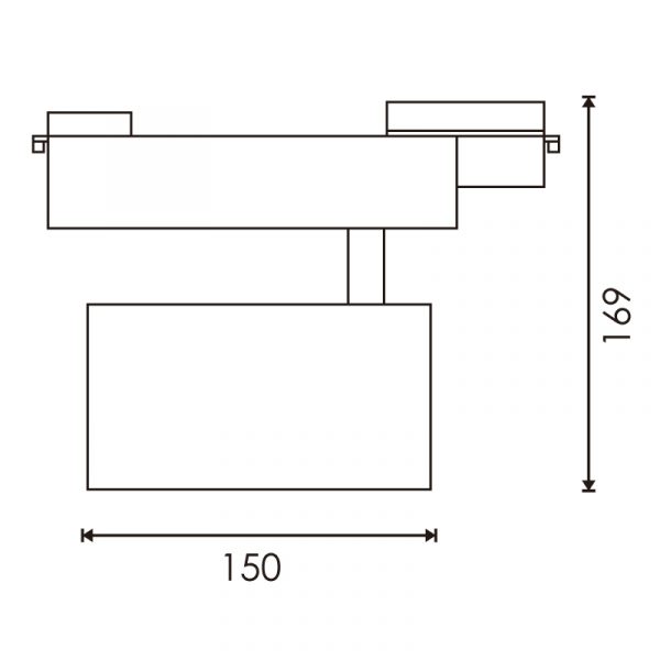 Foco Led Para Carril Negro Turin 30W Trifásico - N - Imagen 2