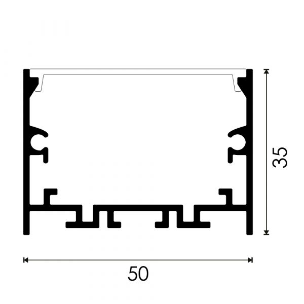 Perfil de Aluminio Ning 2 Metros 12V/24V - DSC - NLM3365 - Imagen 2