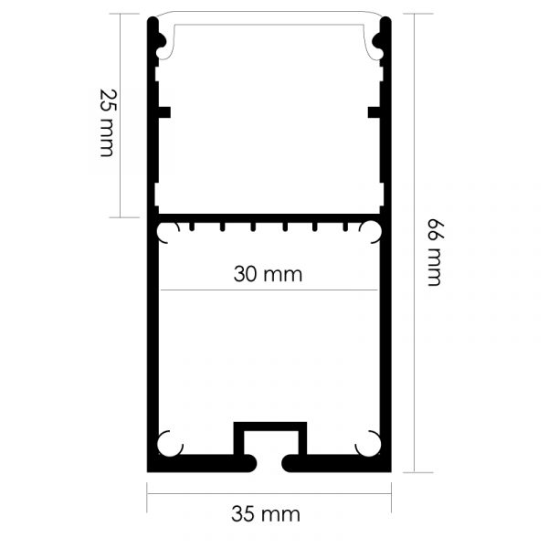 Perfil de aluminio Fint 12/24V 2 metros - DSC - NLM3367 - Imagen 2