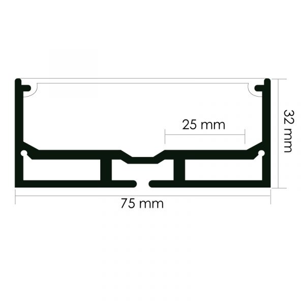 Perfil de aluminio SantMig 2 metros - DSC - NLM3369 - Imagen 2