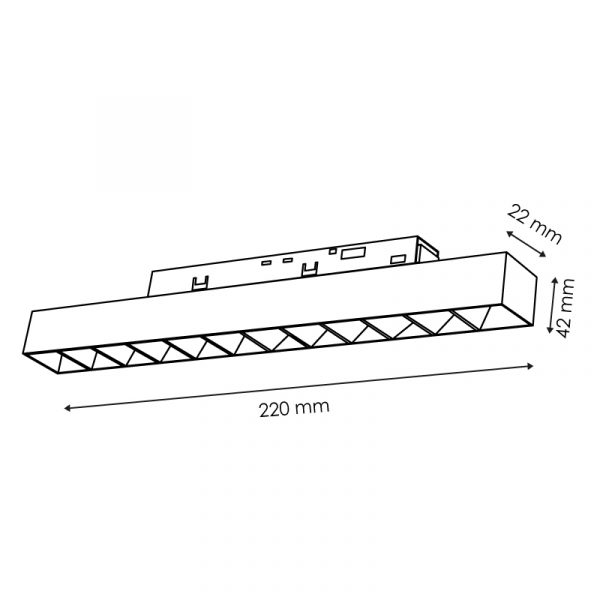 Foco LED Lumiere 12W para carril magnético Blanco 48V Serie 20mm - DSC - N - Imagen 2