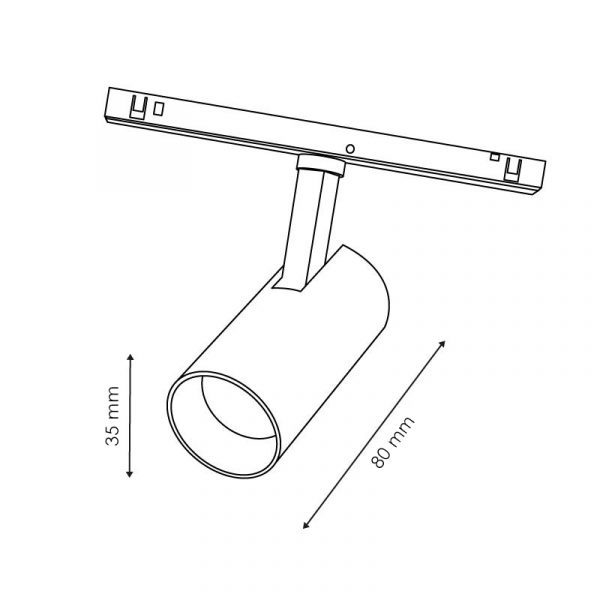 Foco Led Fint 7W Para Carril Magnético Blanco 48V Serie 20mm - DSC - N - Imagen 2