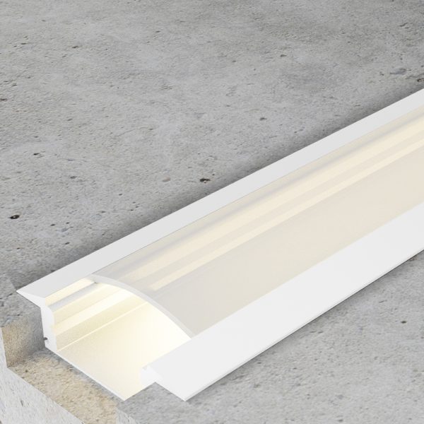 Perfil de aluminio Sub Lacado Blanco - 2 metros - NLM3704