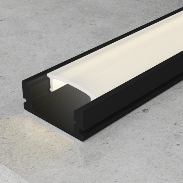 Perfil de aluminio Sid Lacado Negro - 2 metros - N