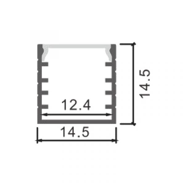 Perfil de aluminio Jesf - 2 metros - N - Imagen 2