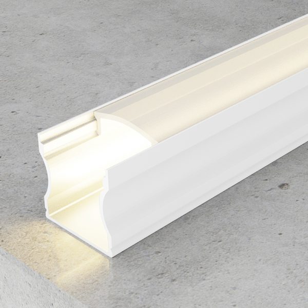 Perfil de aluminio High Lacado Blanco - 2 metros - N