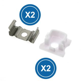 Pack 2 Tapones y 2 grapas para Perfil LM3712 - NLM3712A