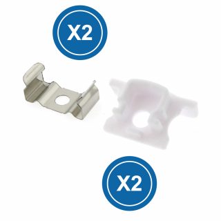 Pack 2 Tapones y 2 grapas para Perfil LM3714 - NLM3714A