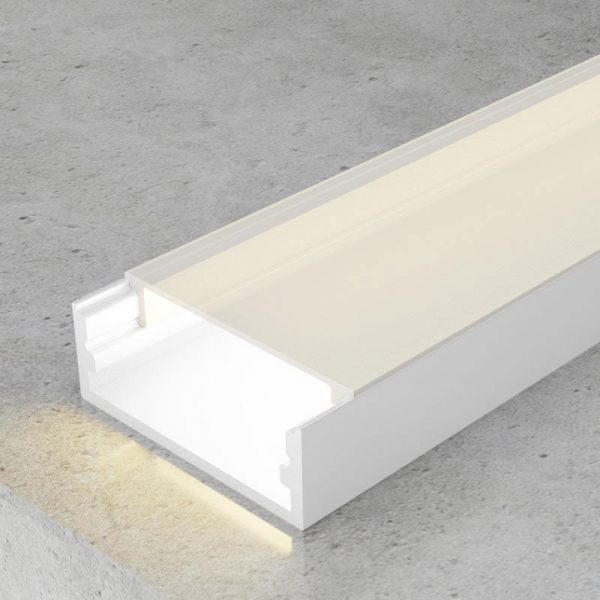Perfil de aluminio Minim Lacado Blanco  - 2 metros - NLM3716