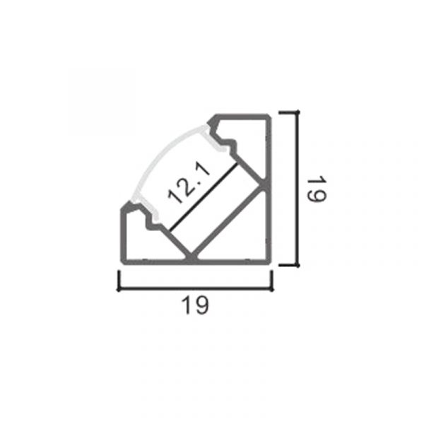 Perfil de aluminio Kopep Lacado Blanco - 2 metros - N - Imagen 2