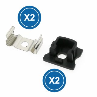 Pack 2 tapones y 2 grapas para Perfil LM3720 - NLM3720A