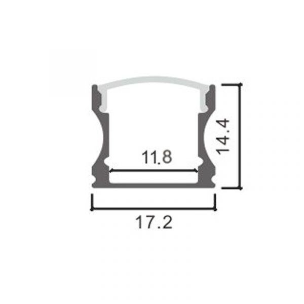 Perfil de aluminio High Lacado Blanco - 2 metros - N - Imagen 2