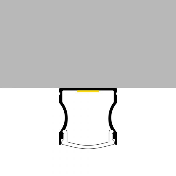 Perfil de aluminio High Lacado Blanco - 2 metros - N - Imagen 3