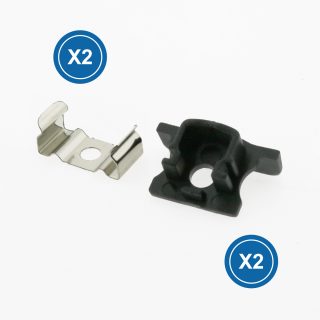 Pack 2 Tapones y 2 grapas para Perfil LM3722 - NLM3722A