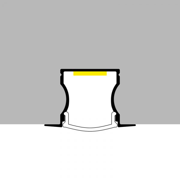 Perfil de aluminio U High con alas - 2 metros - N - Imagen 3