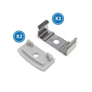 Pack 2 Tapones y 2 grapas para Perfil LM3729 - NLM3729A